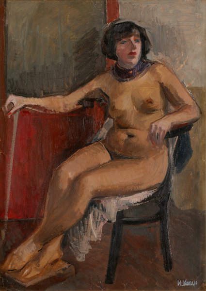 Model 1934 oil on cardboard